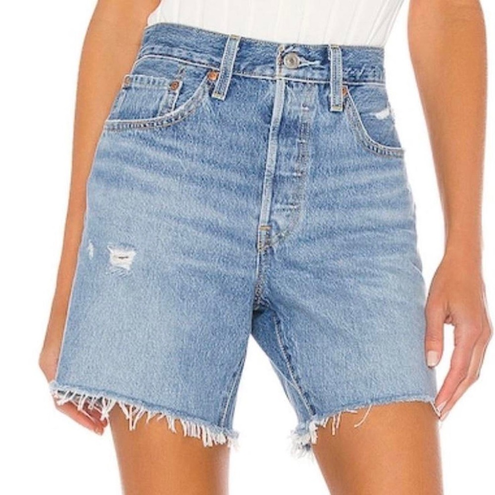 levi’s 501 thigh length jean shorts